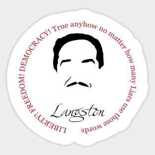 Langston Hughes Quote Sticker